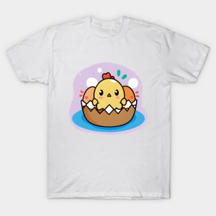 Fun Duck Hatching, Lovable Duck, Kawaii, Happy Duck, 1st to Hatch T-Shirt